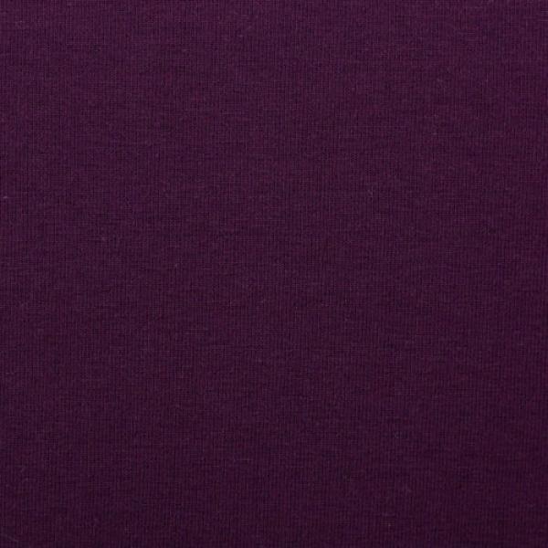 Nahaufnahme Baumwolljersey Vanessa Aubergine 938 mit feiner Jerseystruktur